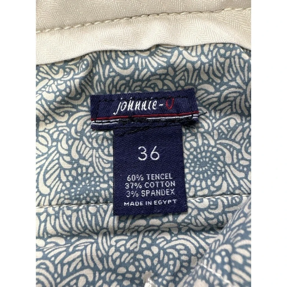 Johnnie-O Shorts Mens 36 Beige Nassau 7 Inch Chino Stretch Casual Golf JMSH2270